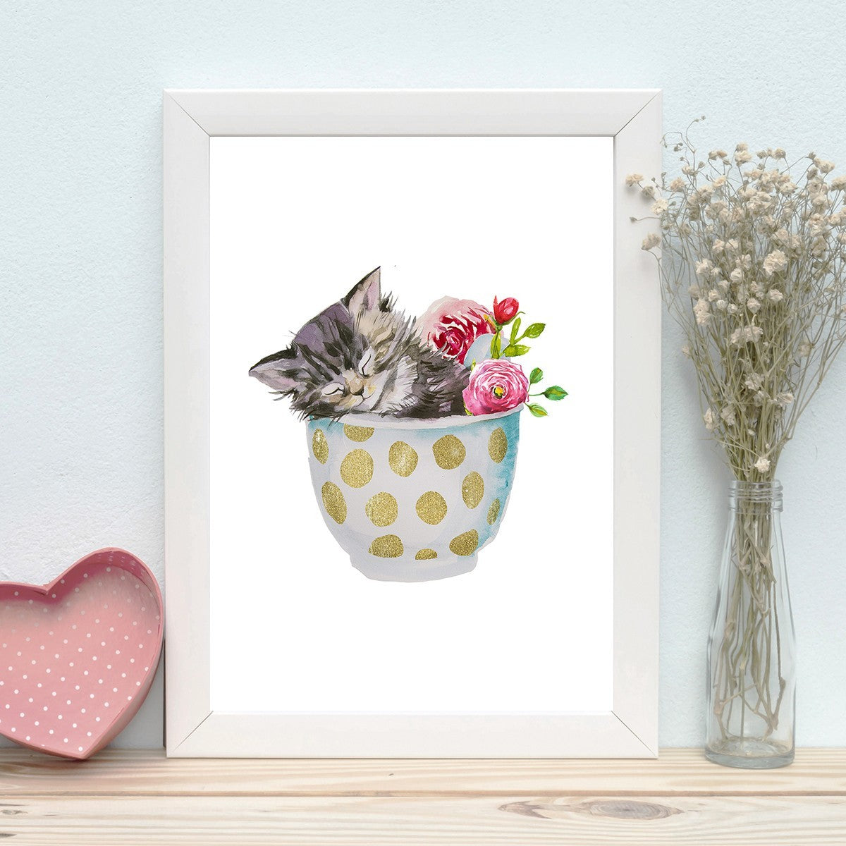 Quadro Decorativo MDF Emoldurado - Arte Multicolor 24x29cm com Moldura de Madeira 2cm