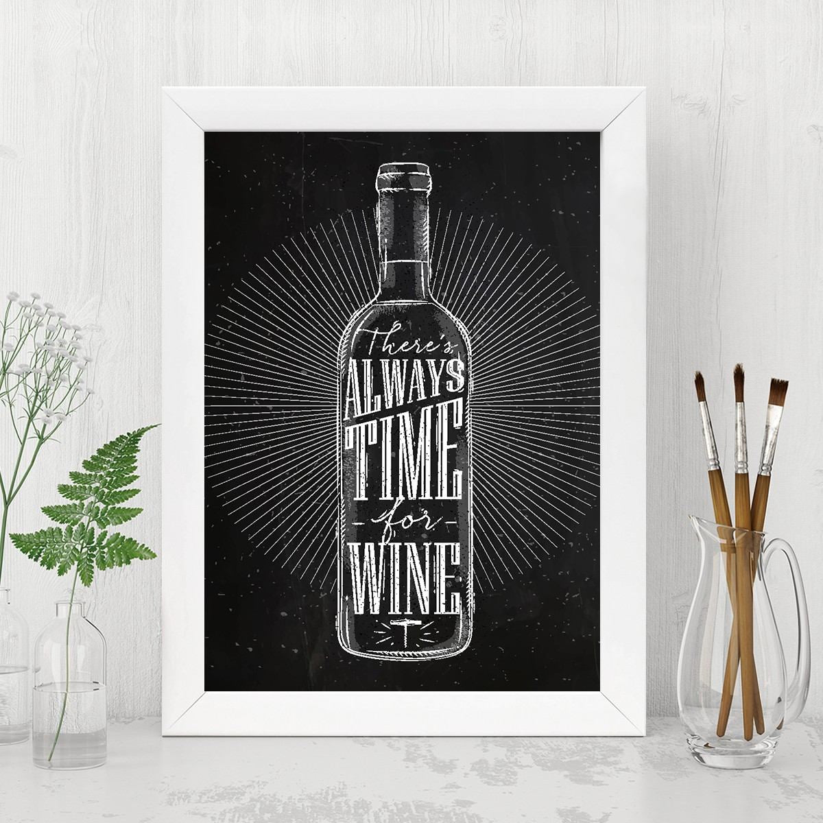 Quadro Decorativo MDF Emoldurado - Arte Multicolor 24x29cm com Moldura de Madeira 2cm