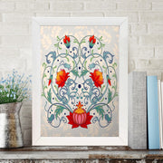 Quadro Decorativo MDF Emoldurado - Arte Multicolor 24x29cm com Moldura de Madeira 2cm