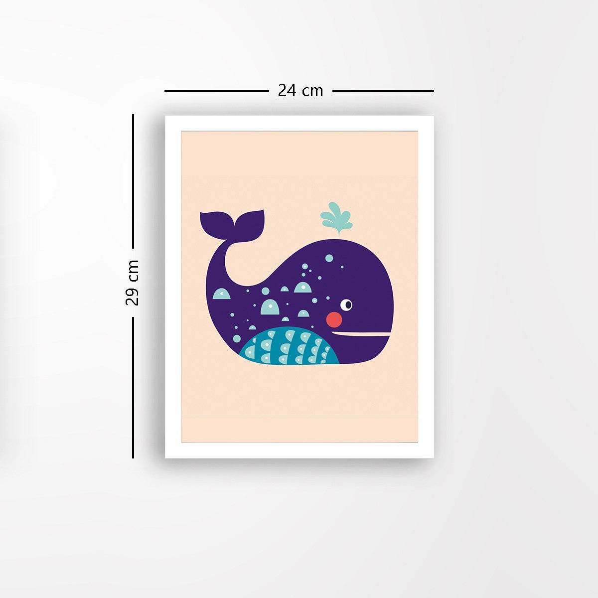 Quadro Decorativo MDF Emoldurado - Arte Multicolor 24x29cm com Moldura de Madeira 2cm