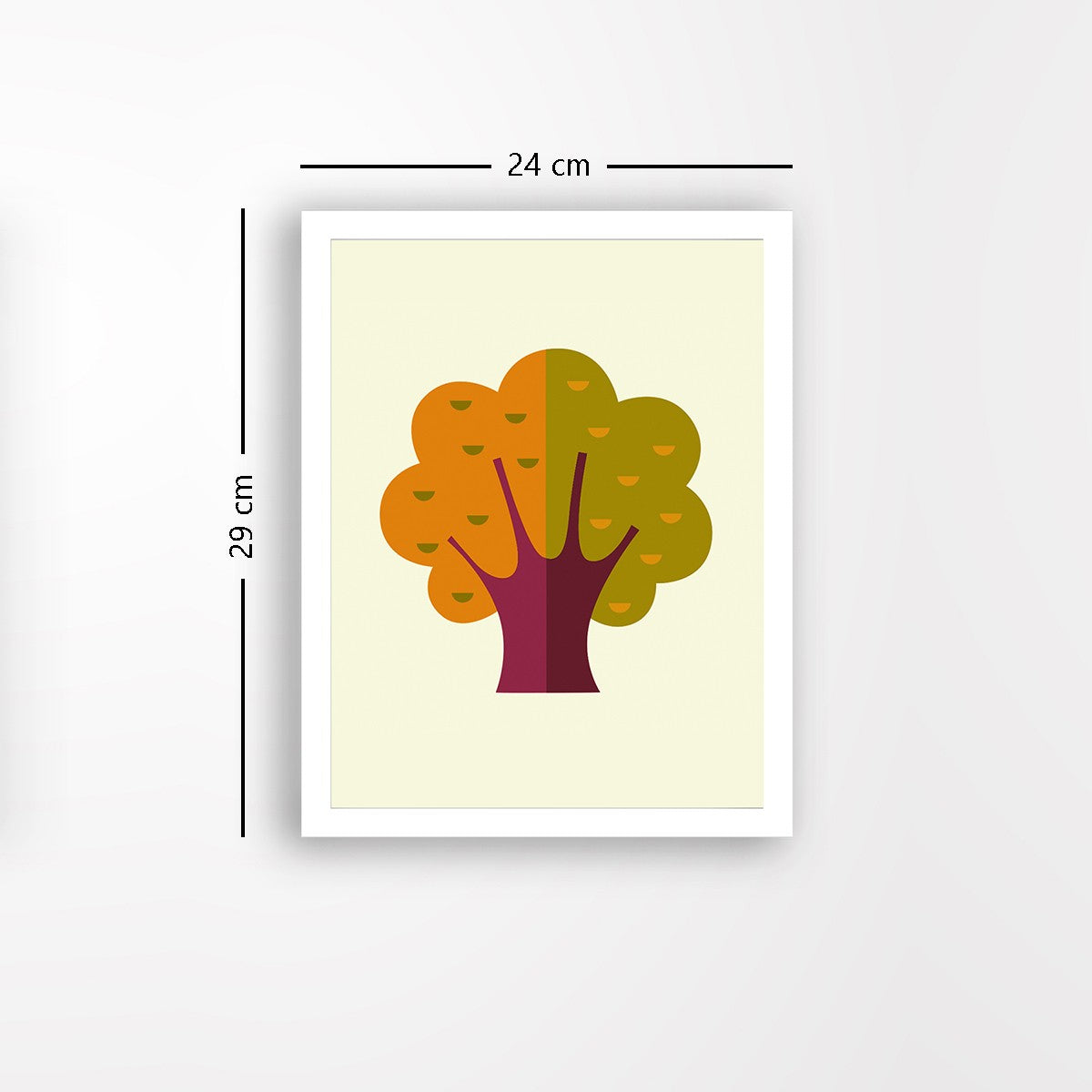 Quadro Decorativo MDF Emoldurado - Arte Multicolor 24x29cm com Moldura de Madeira 2cm