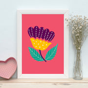 Quadro Decorativo MDF Emoldurado - Arte Multicolor 24x29cm com Moldura de Madeira 2cm