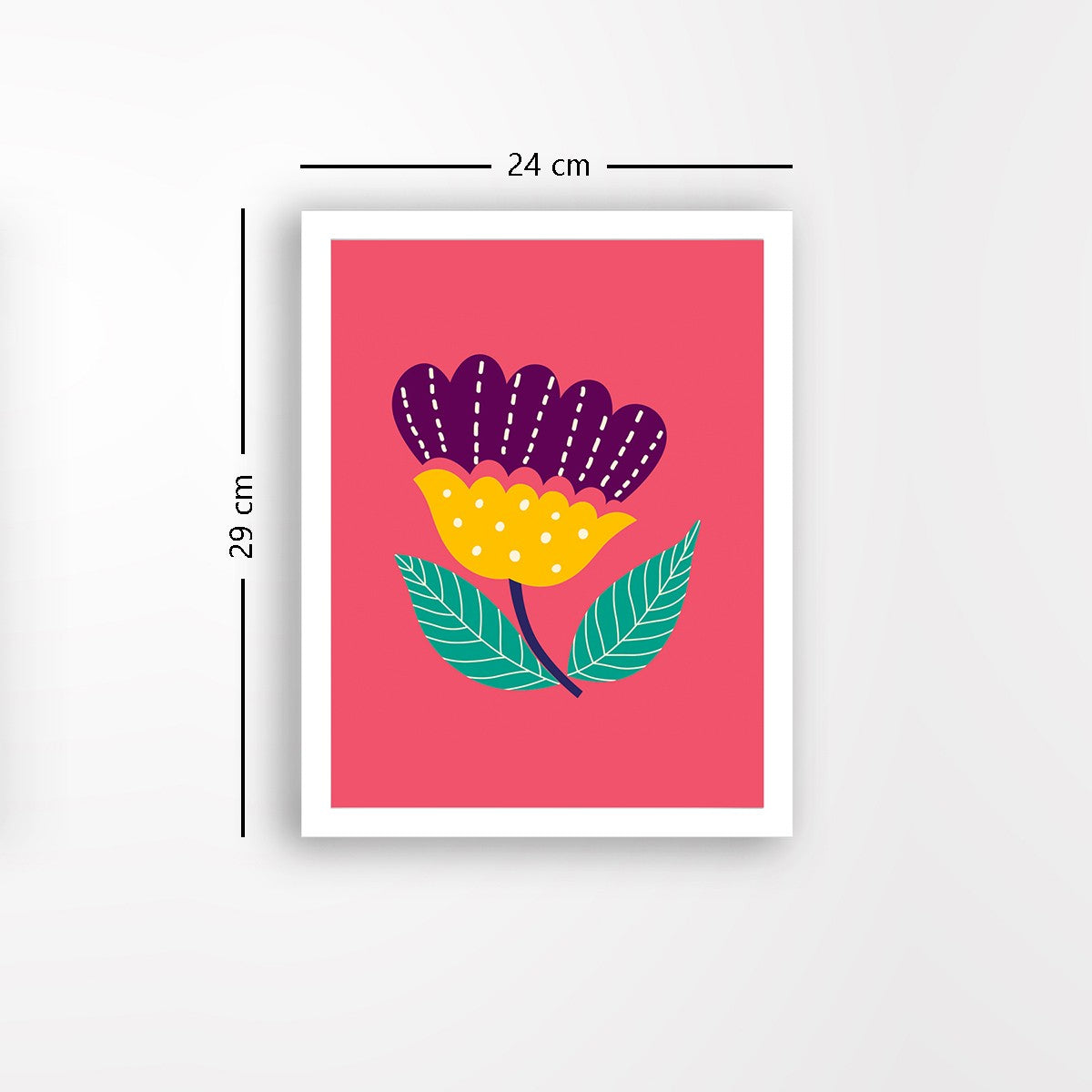 Quadro Decorativo MDF Emoldurado - Arte Multicolor 24x29cm com Moldura de Madeira 2cm