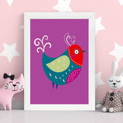 Quadro Decorativo MDF Emoldurado - Arte Multicolor 24x29cm com Moldura de Madeira 2cm