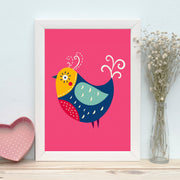 Quadro Decorativo MDF Emoldurado - Arte Multicolor 24x29cm com Moldura de Madeira 2cm