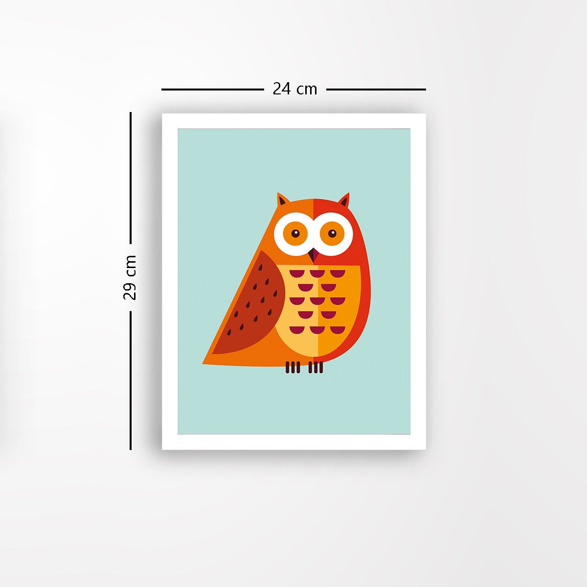 Quadro Decorativo MDF Emoldurado - Arte Multicolor 24x29cm com Moldura de Madeira 2cm