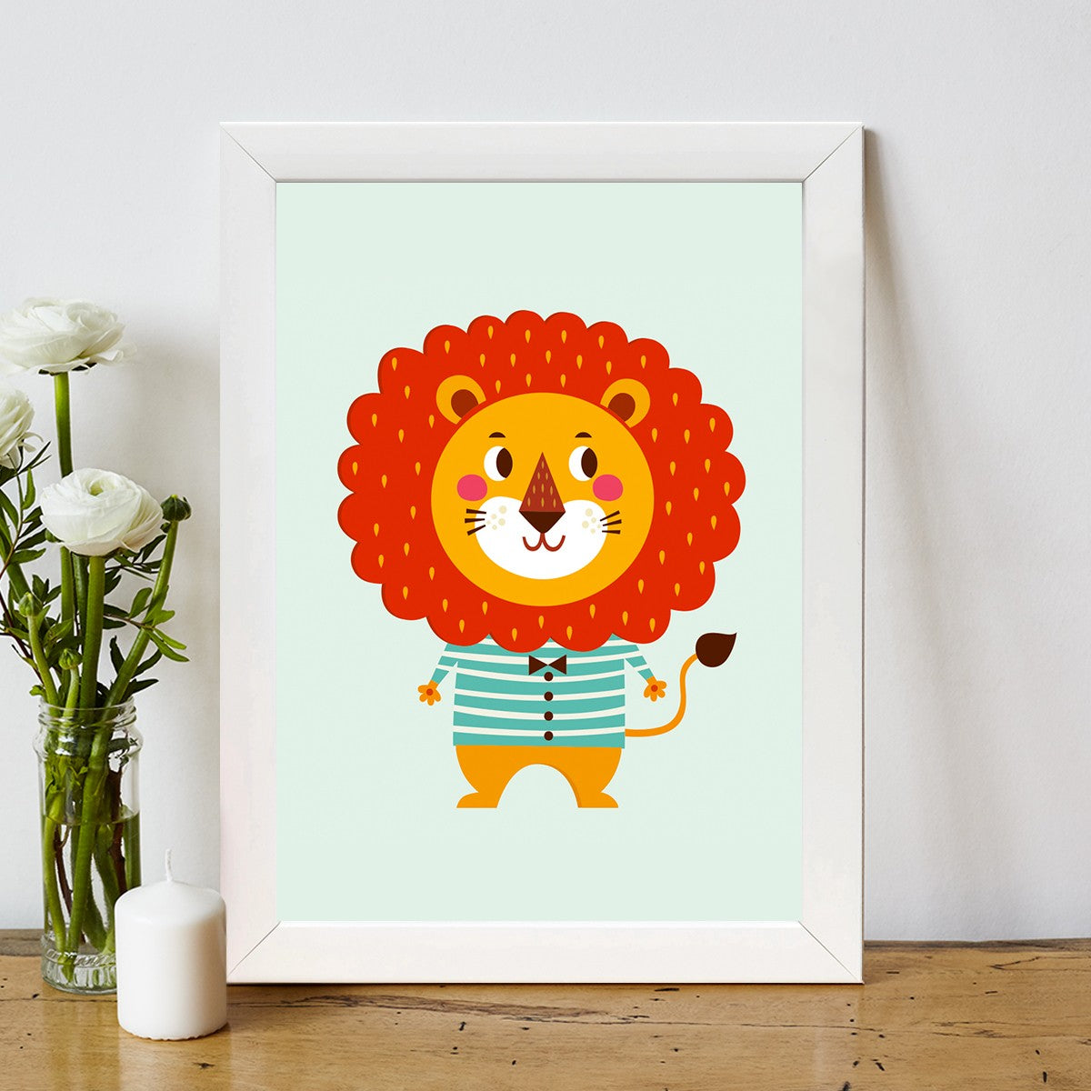 Quadro Decorativo MDF Emoldurado - Arte Multicolor 24x29cm com Moldura de Madeira 2cm