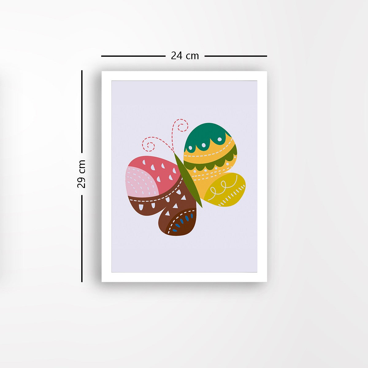 Quadro Decorativo MDF Emoldurado - Arte Multicolor 24x29cm com Moldura de Madeira 2cm