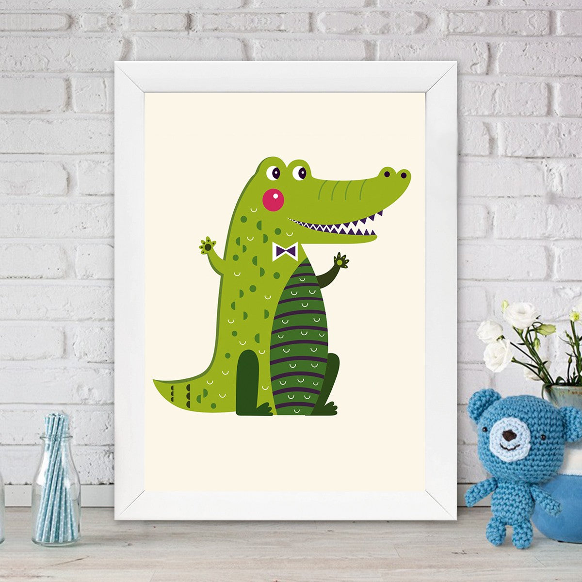 Quadro Decorativo MDF Emoldurado - Arte Multicolor 24x29cm com Moldura de Madeira 2cm