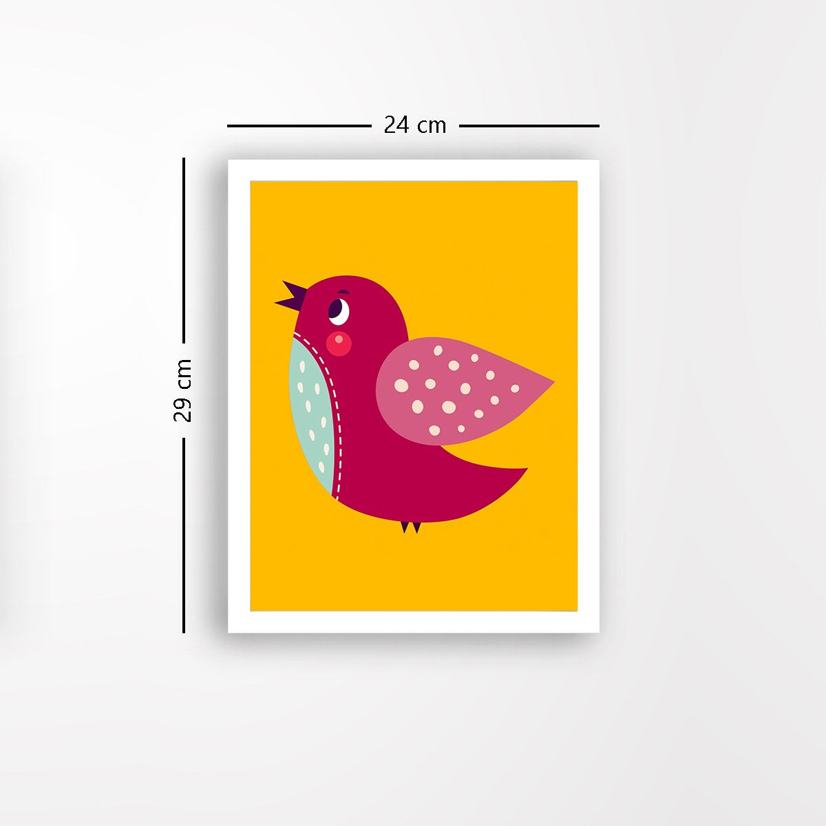 Quadro Decorativo MDF Emoldurado - Arte Multicolor 24x29cm com Moldura de Madeira 2cm