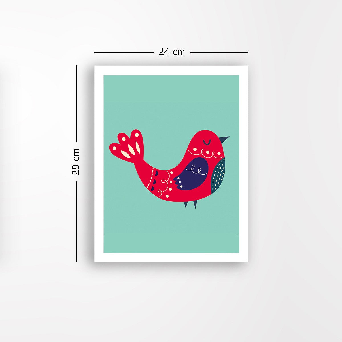 Quadro Decorativo MDF Emoldurado - Arte Multicolor 24x29cm com Moldura de Madeira 2cm