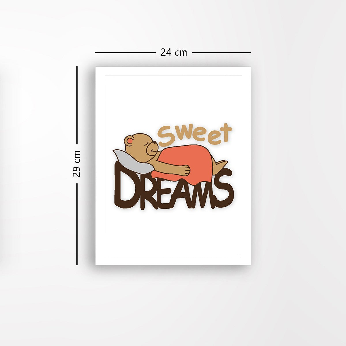 Quadro Decorativo MDF Emoldurado - Arte Multicolor 24x29cm com Moldura de Madeira 2cm