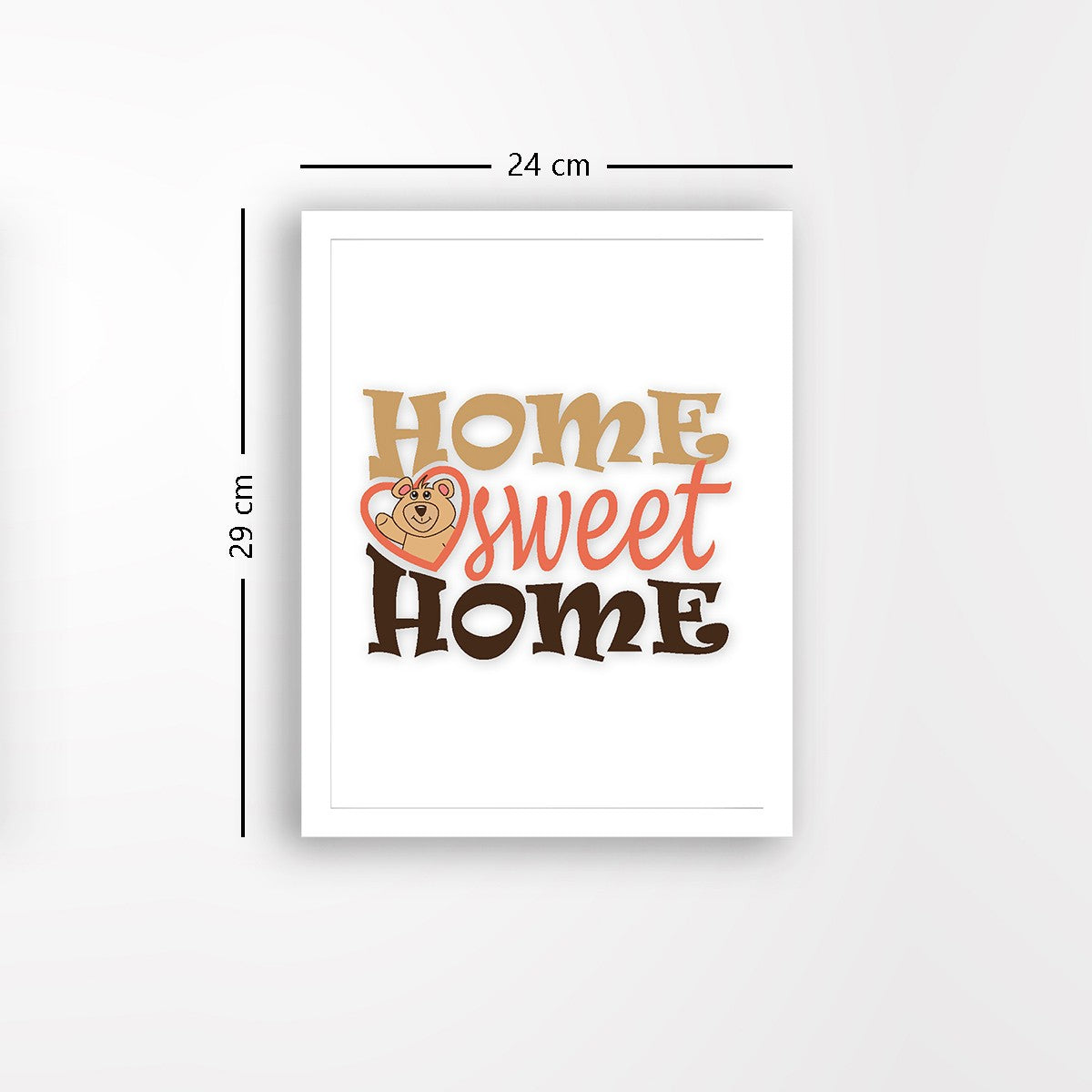 Quadro Decorativo MDF Emoldurado - Arte Multicolor 24x29cm com Moldura de Madeira 2cm