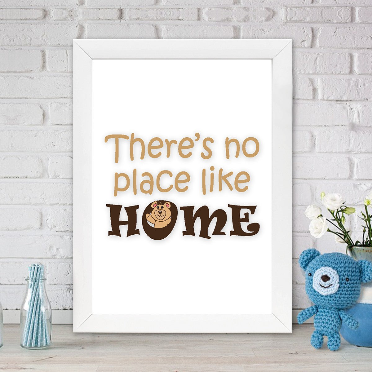 Quadro Decorativo MDF Emoldurado - Arte Multicolor 24x29cm com Moldura de Madeira 2cm