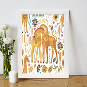 Quadro Decorativo MDF Emoldurado - Arte Multicolor 24x29cm com Moldura de Madeira 2cm