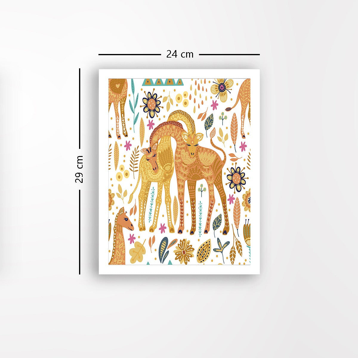 Quadro Decorativo MDF Emoldurado - Arte Multicolor 24x29cm com Moldura de Madeira 2cm