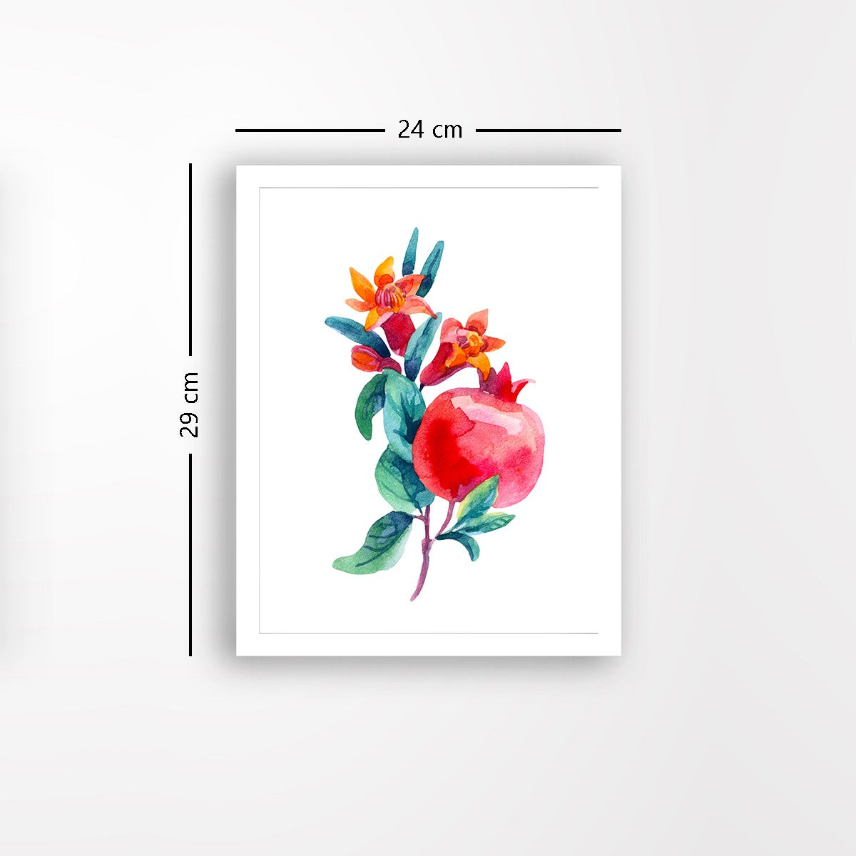 Quadro Decorativo MDF Emoldurado - Arte Multicolor 24x29cm com Moldura de Madeira 2cm