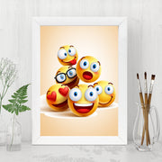 Quadro Decorativo MDF Emoldurado - Arte Multicolor 24x29cm com Moldura de Madeira 2cm