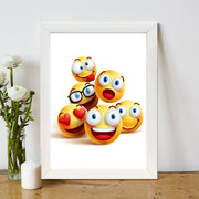 Quadro Decorativo MDF Emoldurado - Arte Multicolor 24x29cm com Moldura de Madeira 2cm