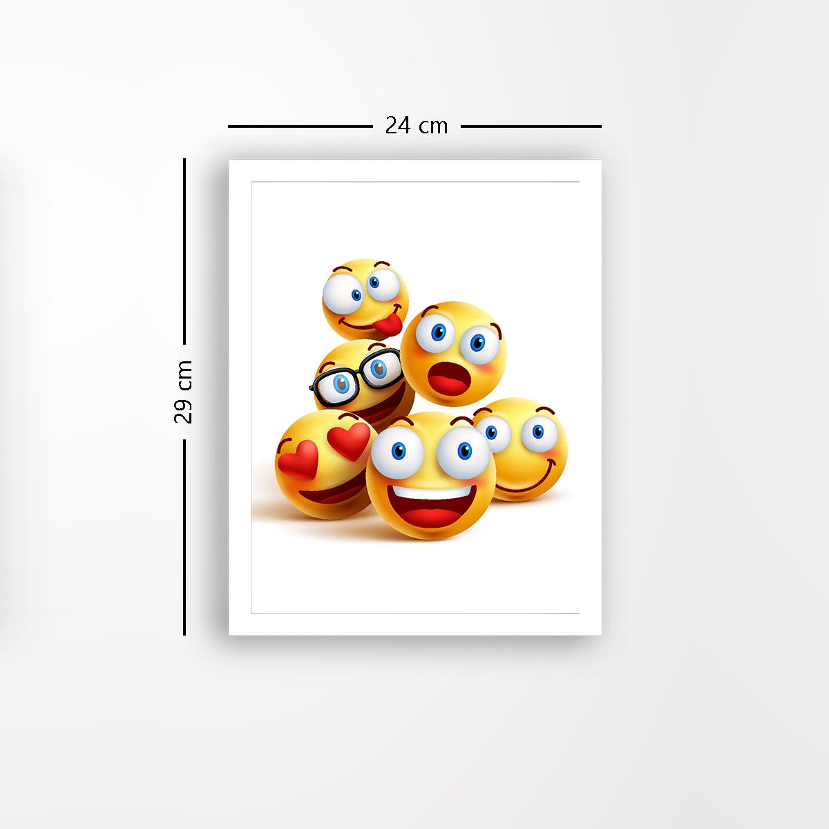 Quadro Decorativo MDF Emoldurado - Arte Multicolor 24x29cm com Moldura de Madeira 2cm