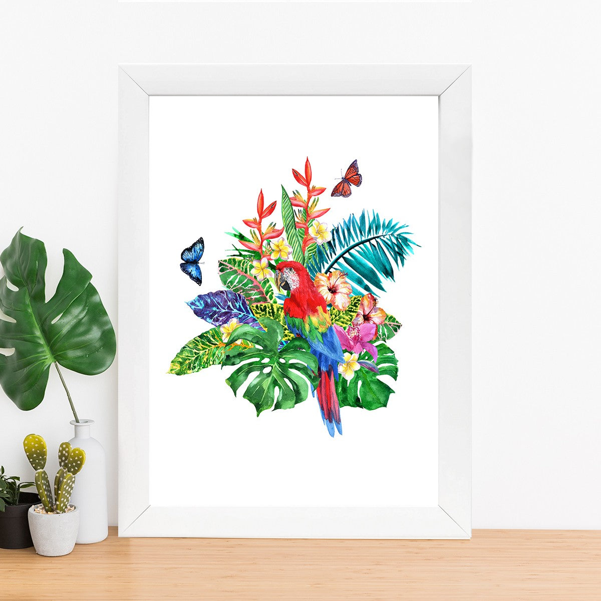 Quadro Decorativo MDF Emoldurado - Arte Multicolor 24x29cm com Moldura de Madeira 2cm