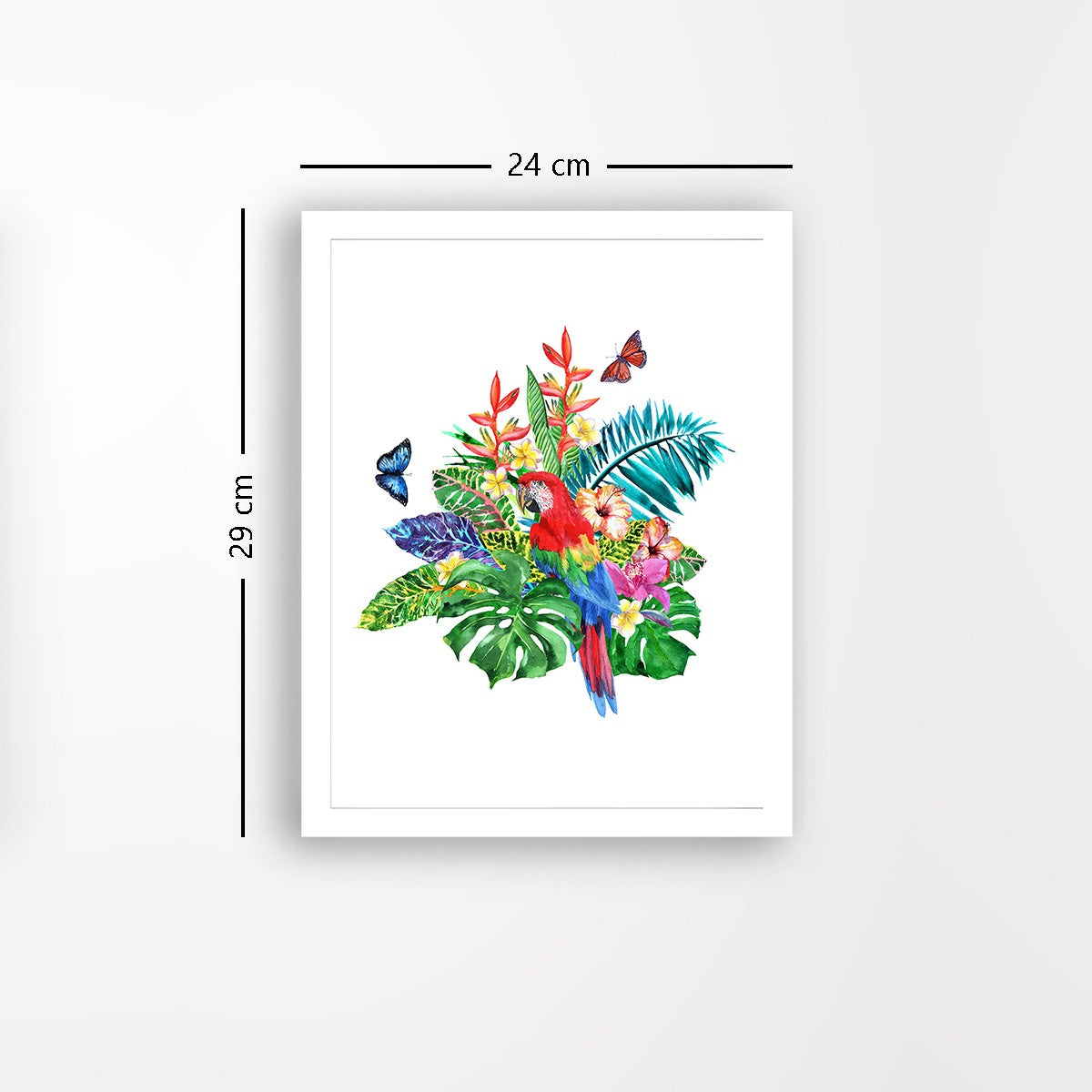 Quadro Decorativo MDF Emoldurado - Arte Multicolor 24x29cm com Moldura de Madeira 2cm