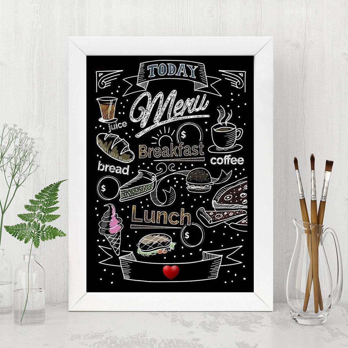 Quadro Decorativo MDF Emoldurado - Arte Multicolor 24x29cm com Moldura de Madeira 2cm