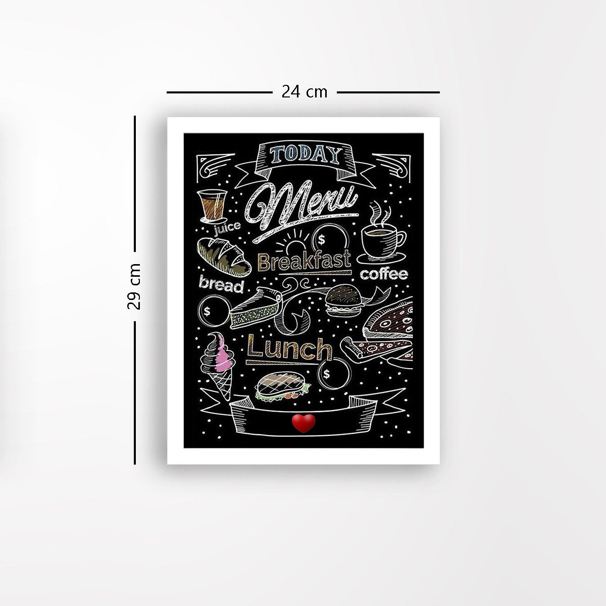 Quadro Decorativo MDF Emoldurado - Arte Multicolor 24x29cm com Moldura de Madeira 2cm