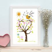 Quadro Decorativo MDF Emoldurado - Arte Multicolor 24x29cm com Moldura de Madeira 2cm