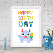 Quadro Decorativo MDF Emoldurado - Arte Multicolor 24x29cm com Moldura de Madeira 2cm