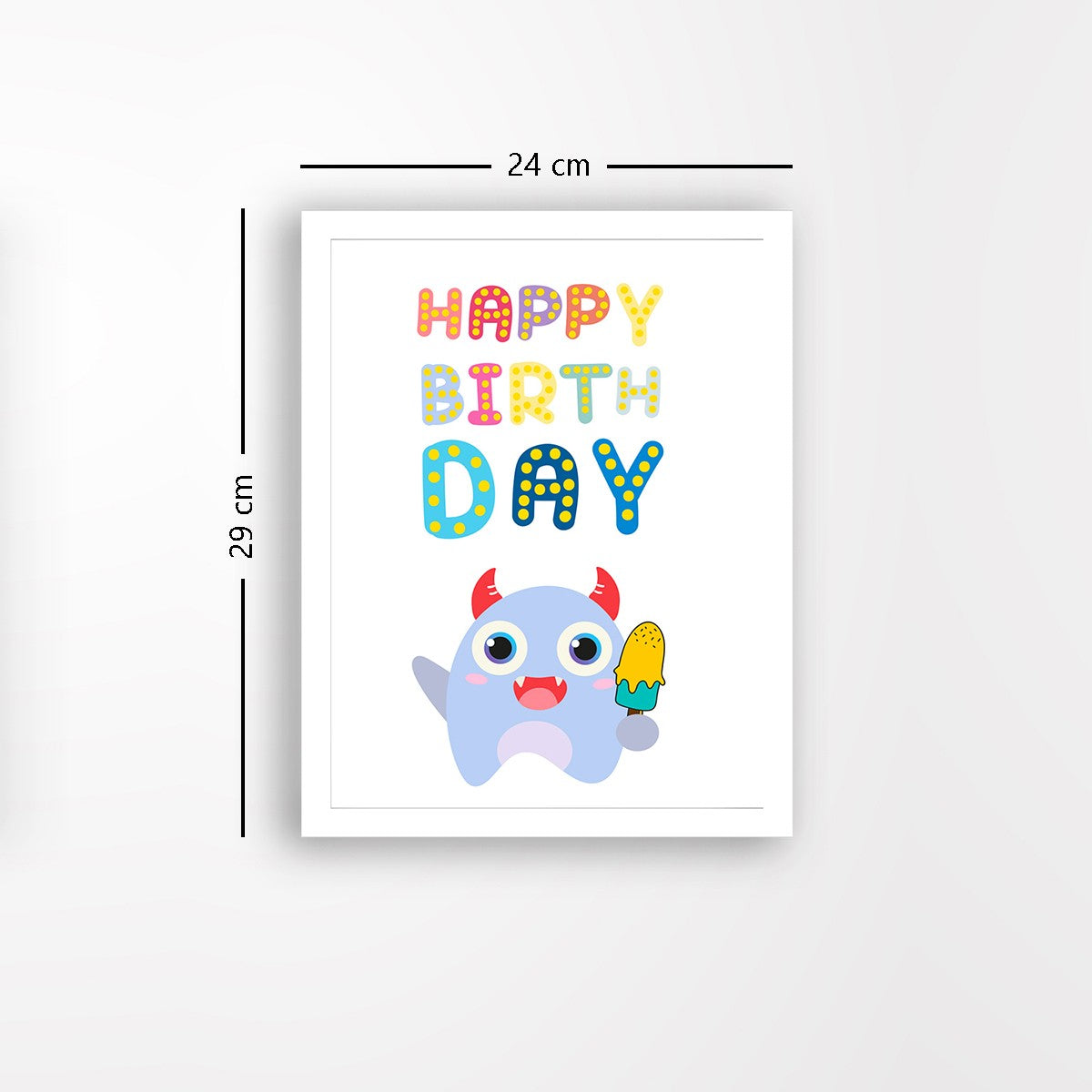 Quadro Decorativo MDF Emoldurado - Arte Multicolor 24x29cm com Moldura de Madeira 2cm