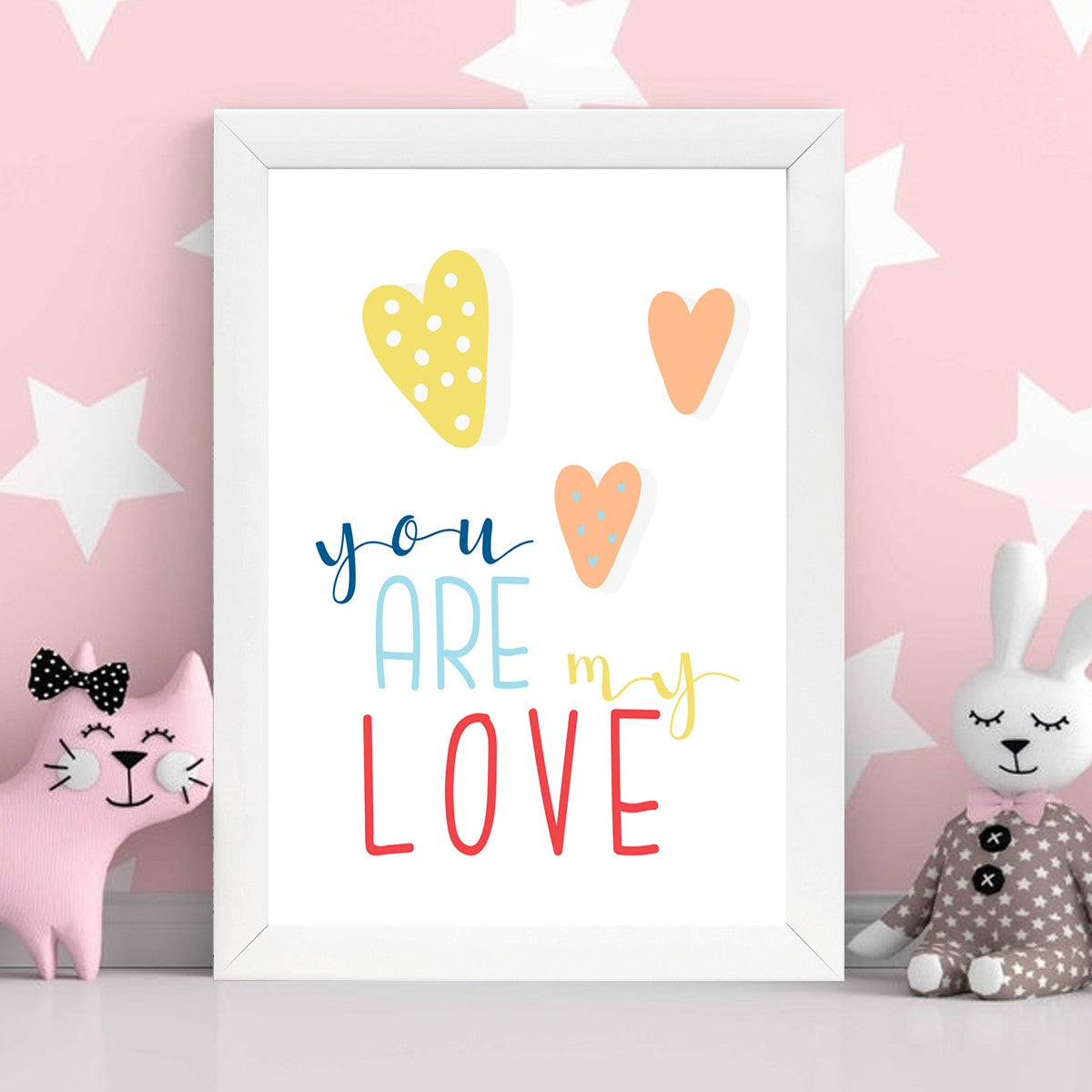 Quadro Decorativo MDF Emoldurado - Arte Multicolor 24x29cm com Moldura de Madeira 2cm