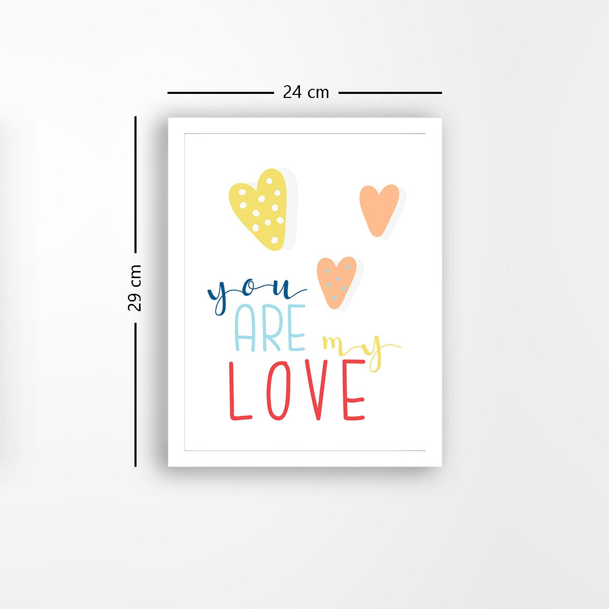 Quadro Decorativo MDF Emoldurado - Arte Multicolor 24x29cm com Moldura de Madeira 2cm