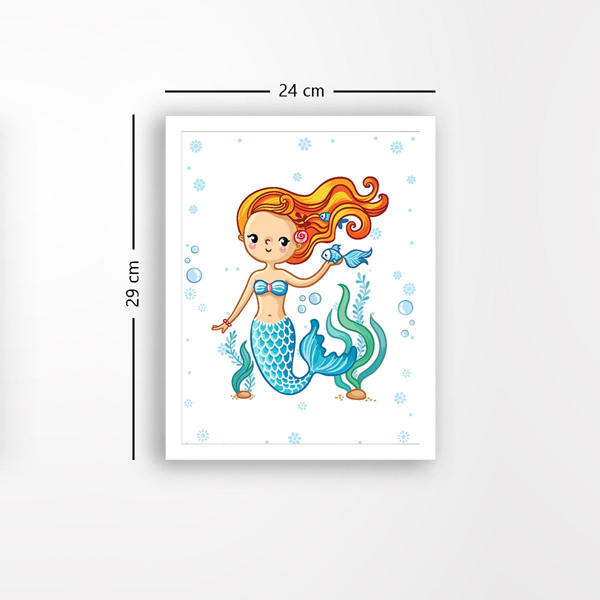 Quadro Decorativo MDF Emoldurado - Arte Multicolor 24x29cm com Moldura de Madeira 2cm