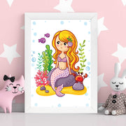 Quadro Decorativo MDF Emoldurado - Arte Multicolor 24x29cm com Moldura de Madeira 2cm