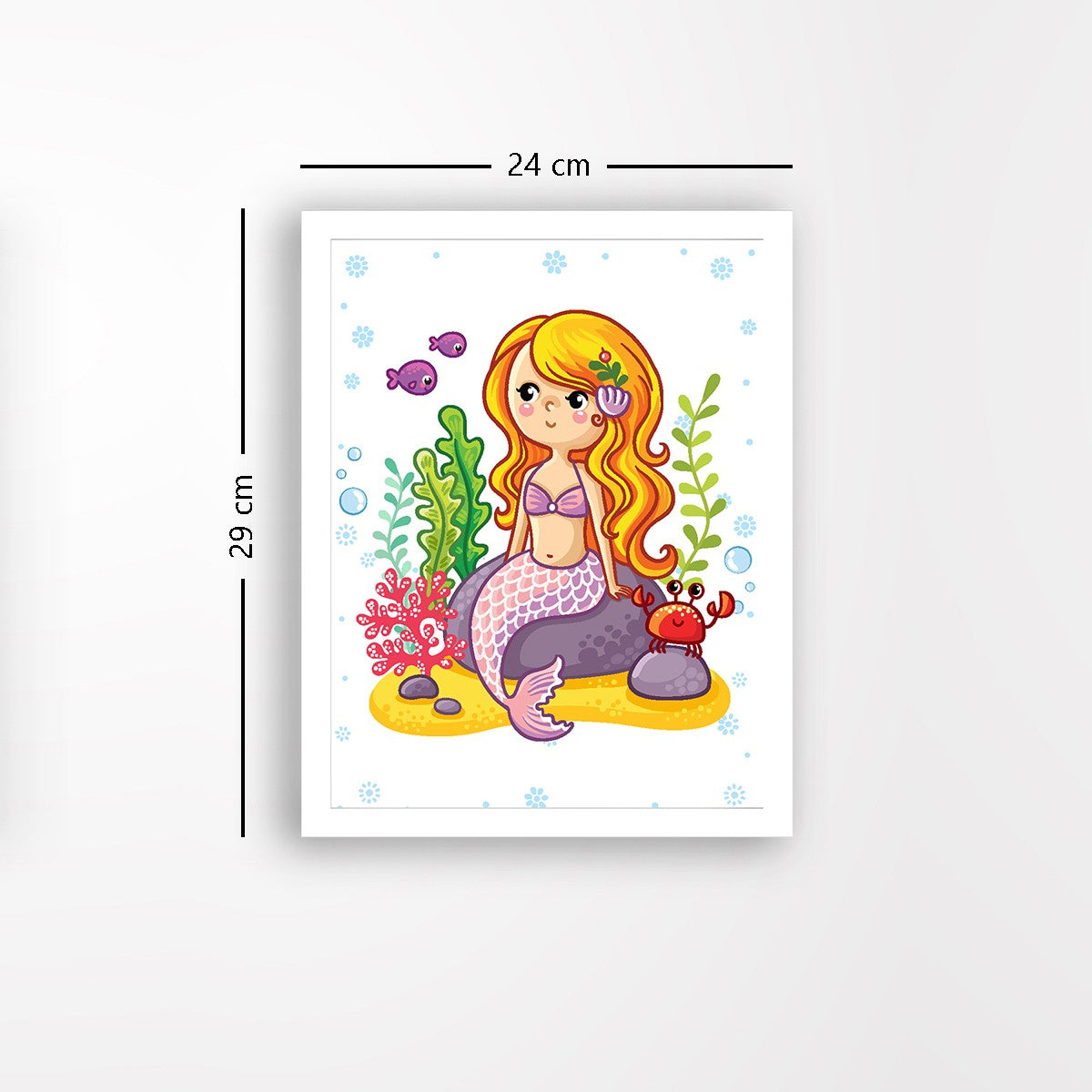 Quadro Decorativo MDF Emoldurado - Arte Multicolor 24x29cm com Moldura de Madeira 2cm