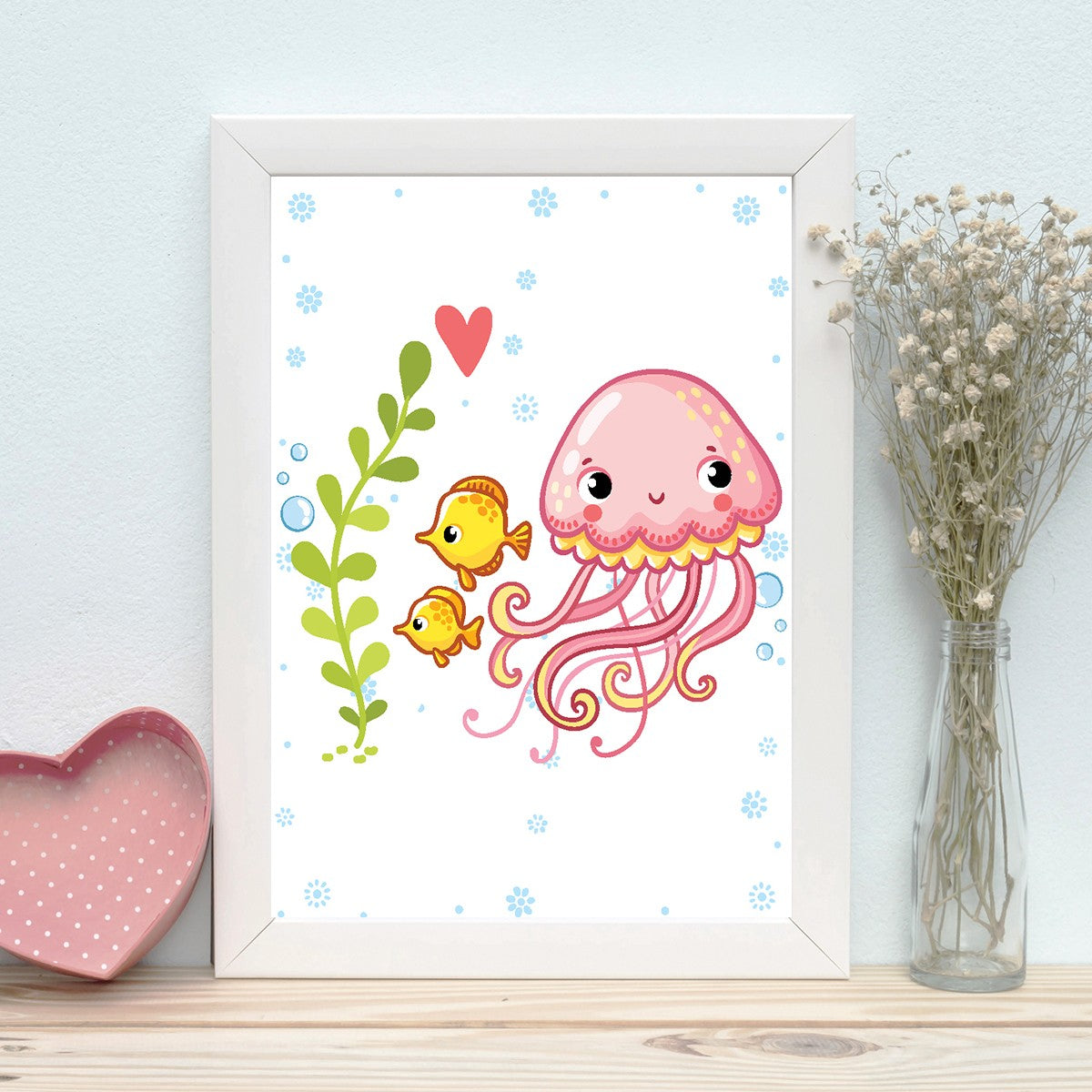 Quadro Decorativo MDF Emoldurado - Arte Multicolor 24x29cm com Moldura de Madeira 2cm