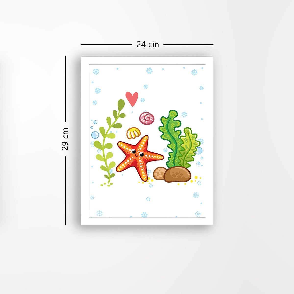 Quadro Decorativo MDF Emoldurado - Arte Multicolor 24x29cm com Moldura de Madeira 2cm