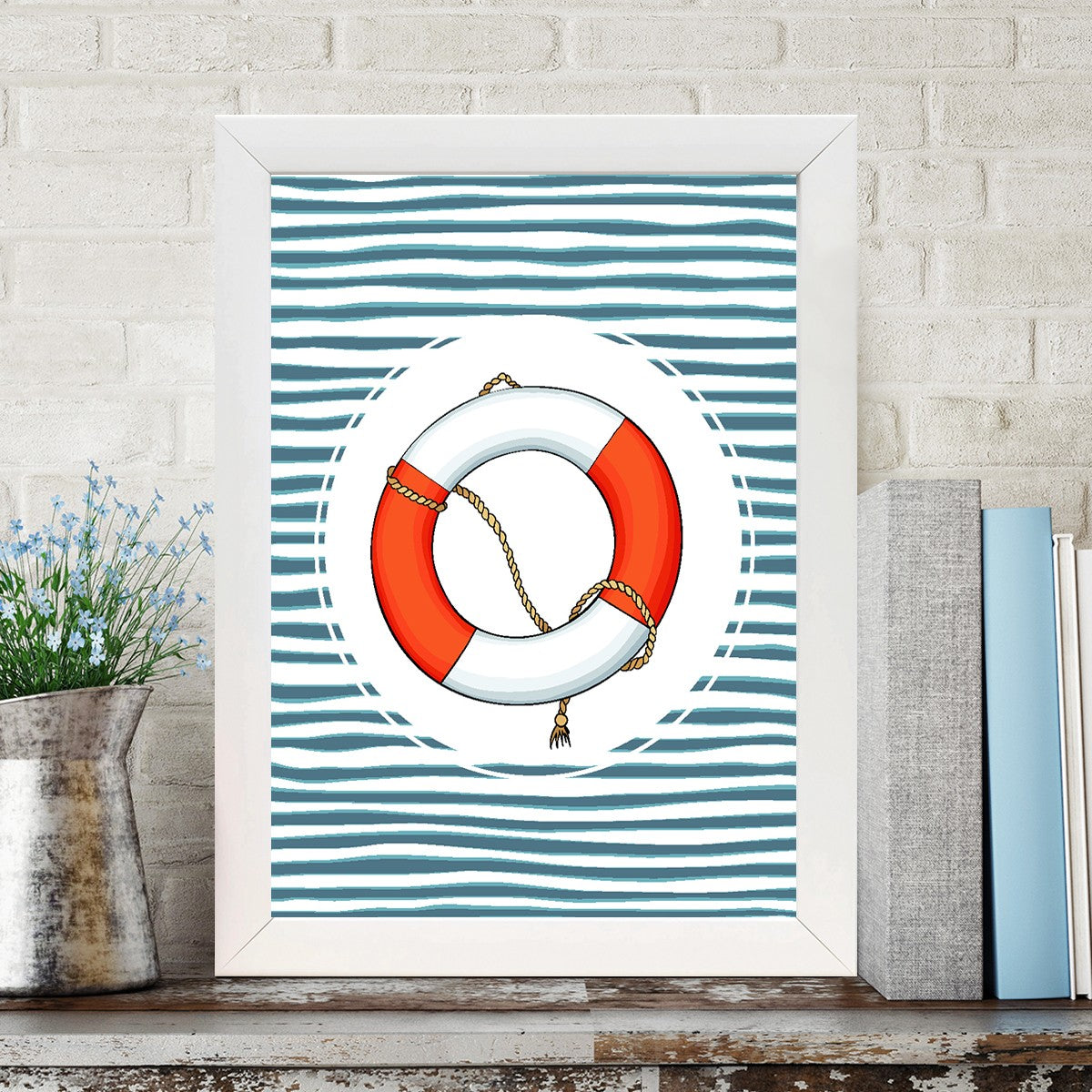 Quadro Decorativo MDF Emoldurado - Arte Multicolor 24x29cm com Moldura de Madeira 2cm