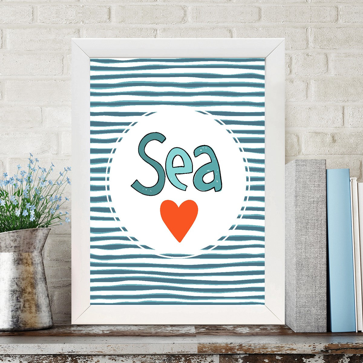 Quadro Decorativo MDF Emoldurado - Arte Multicolor 24x29cm com Moldura de Madeira 2cm