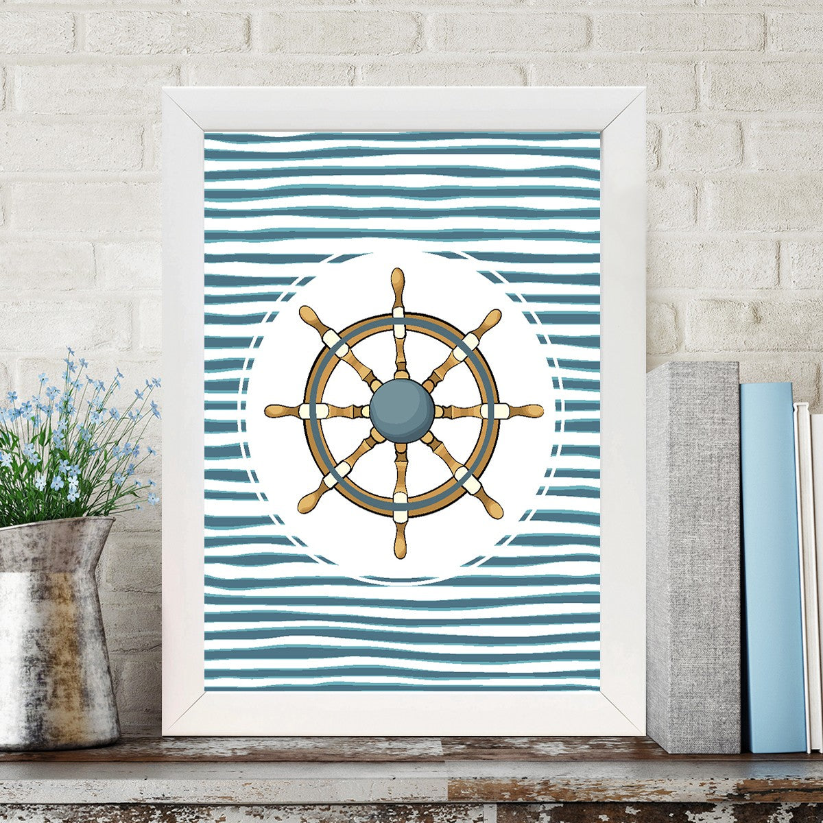 Quadro Decorativo MDF Emoldurado - Arte Multicolor 24x29cm com Moldura de Madeira 2cm