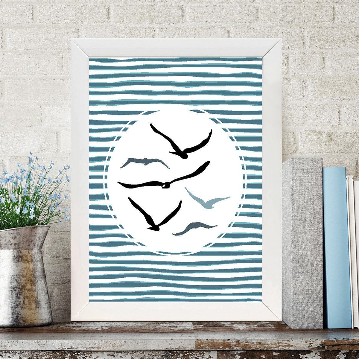 Quadro Decorativo MDF Emoldurado - Arte Multicolor 24x29cm com Moldura de Madeira 2cm