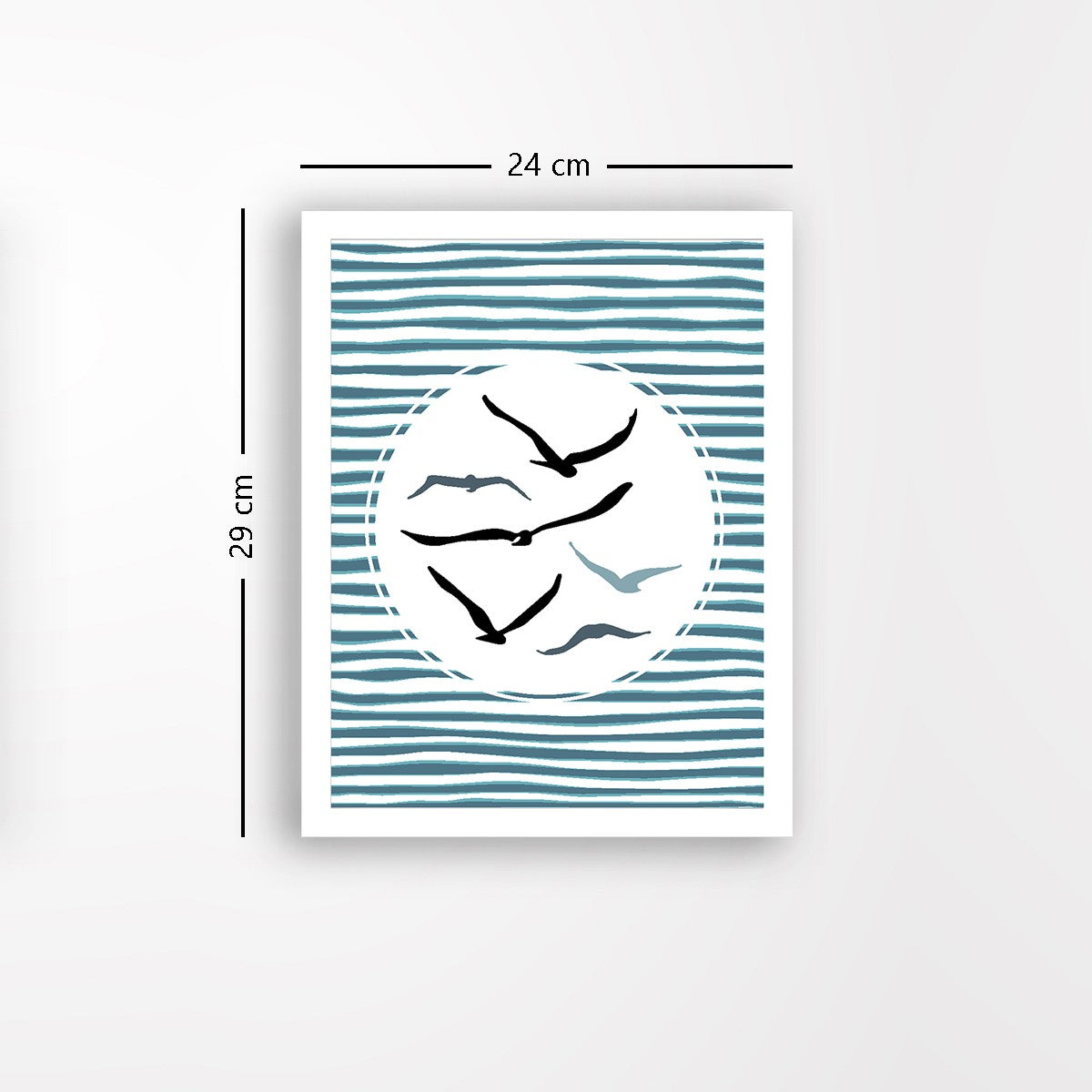 Quadro Decorativo MDF Emoldurado - Arte Multicolor 24x29cm com Moldura de Madeira 2cm