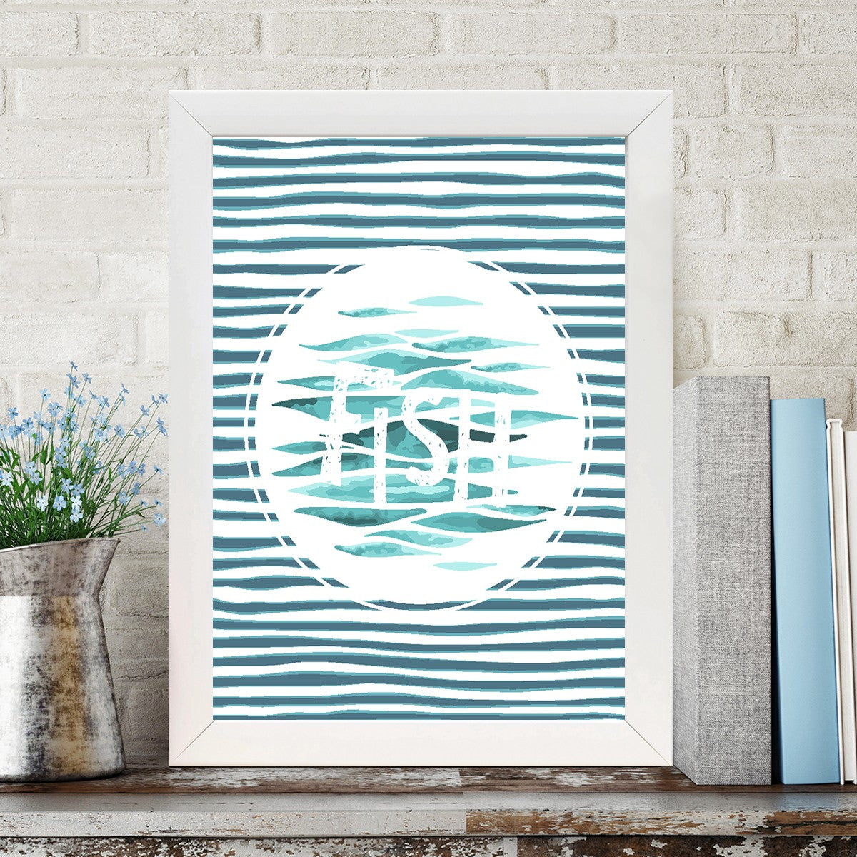 Quadro Decorativo MDF Emoldurado - Arte Multicolor 24x29cm com Moldura de Madeira 2cm