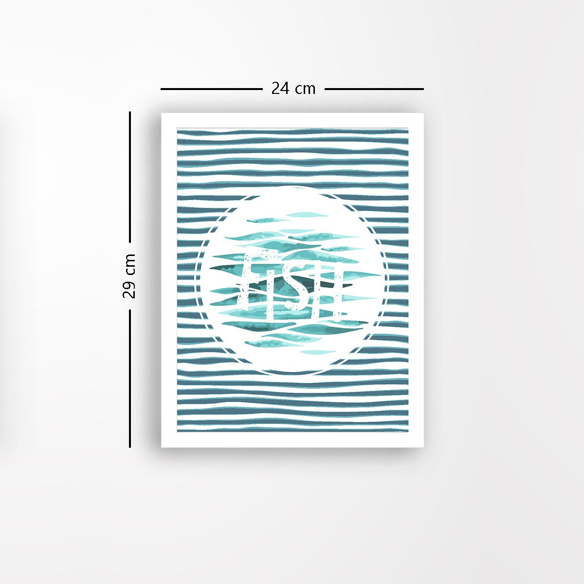 Quadro Decorativo MDF Emoldurado - Arte Multicolor 24x29cm com Moldura de Madeira 2cm