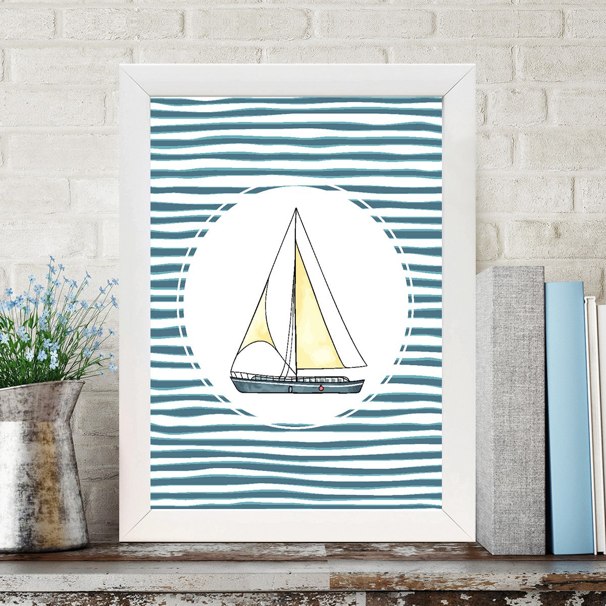 Quadro Decorativo MDF Emoldurado - Arte Multicolor 24x29cm com Moldura de Madeira 2cm