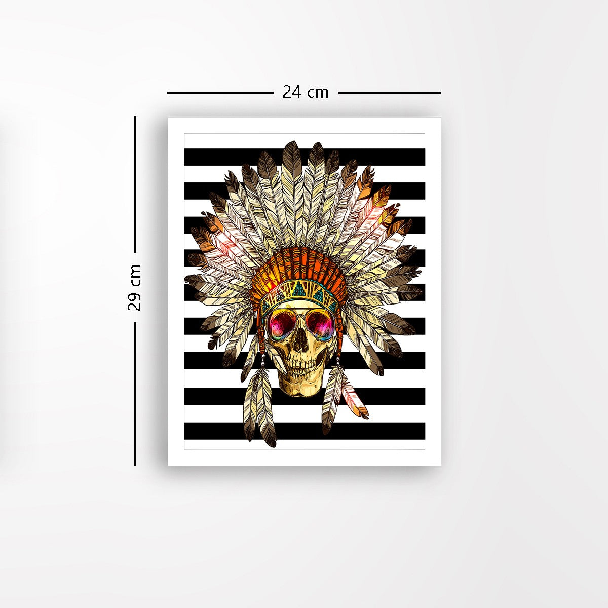 Quadro Decorativo MDF Emoldurado - Arte Multicolor 24x29cm com Moldura de Madeira 2cm