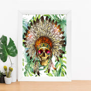 Quadro Decorativo MDF Emoldurado - Arte Multicolor 24x29cm com Moldura de Madeira 2cm