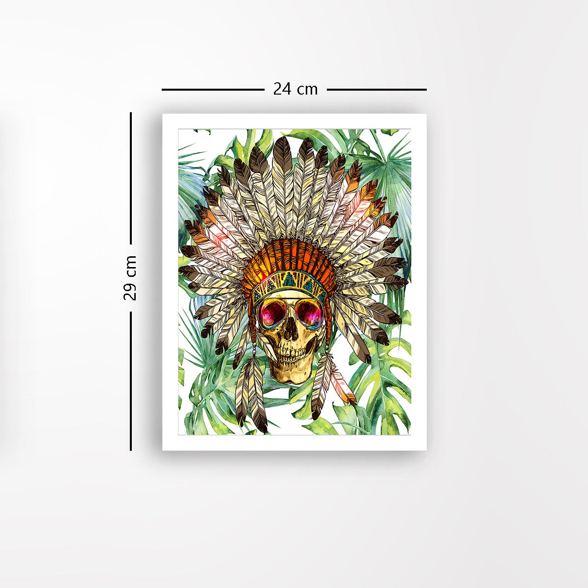 Quadro Decorativo MDF Emoldurado - Arte Multicolor 24x29cm com Moldura de Madeira 2cm