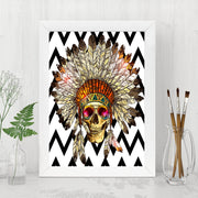 Quadro Decorativo MDF Emoldurado - Arte Multicolor 24x29cm com Moldura de Madeira 2cm